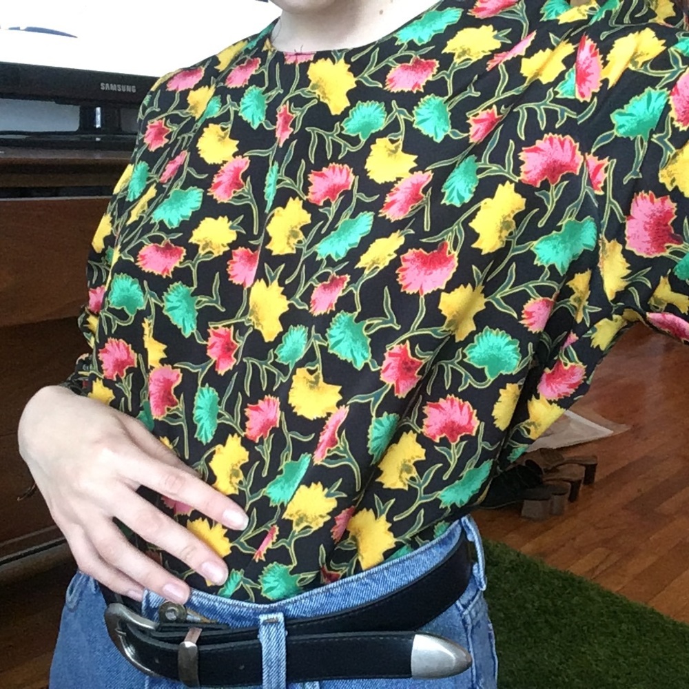 Vintage Floral Blouse